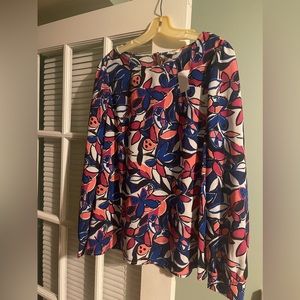 J Crew Factory Floral Print Blouse